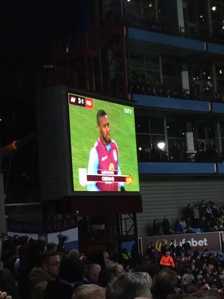 aston villa scoreboard