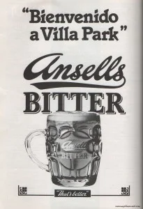 Aston Villa Barcelona Super Cup advert beer