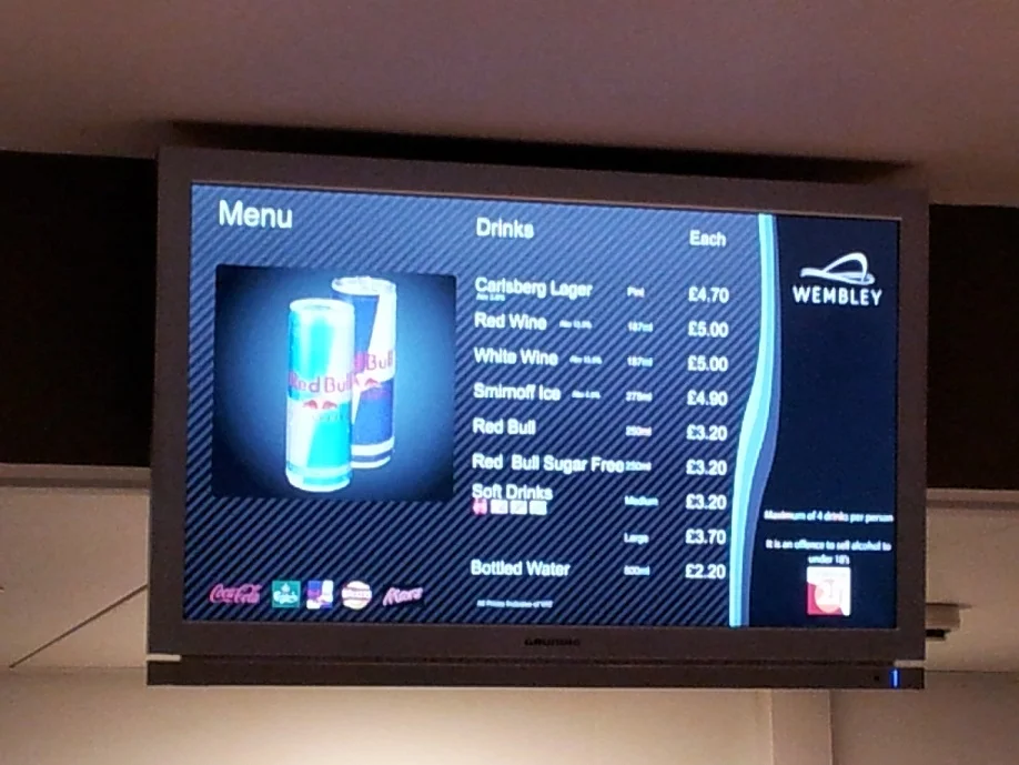 Wembley drink prices beerpricessmall