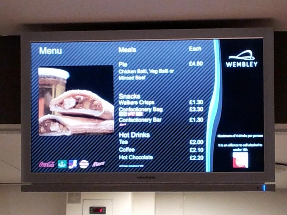 Wembley Food prices wembleypricessmall