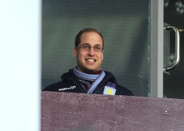 prince william aston villa fan at villa park