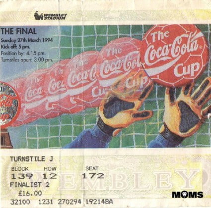 league cup final ticket 1994