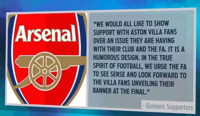 arsenal wembley flag statement