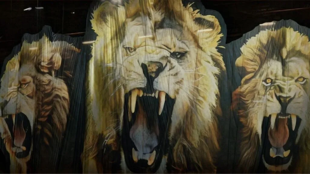 Aston Villa Champions League Lions tifo