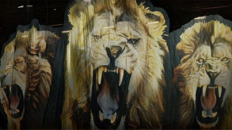 Aston Villa Champions League Lions tifo