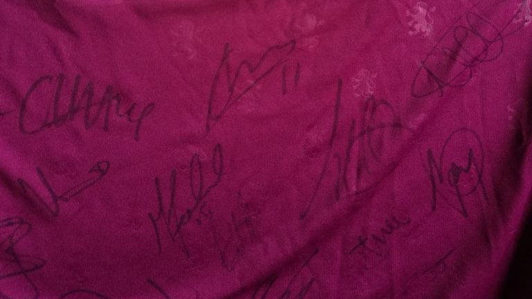 Aston Villa Signed Shirt Auction
