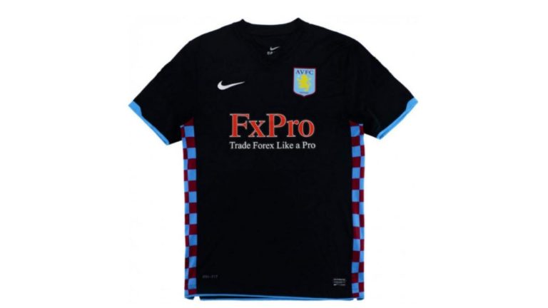 Aston Villa away shirt Gérard Houllier