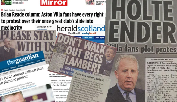 holte end protest press
