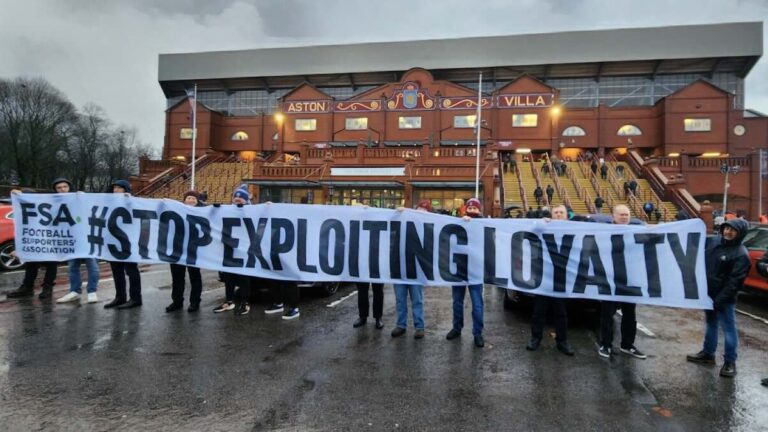Villa Park Stop Exploiting Loyalty Protest