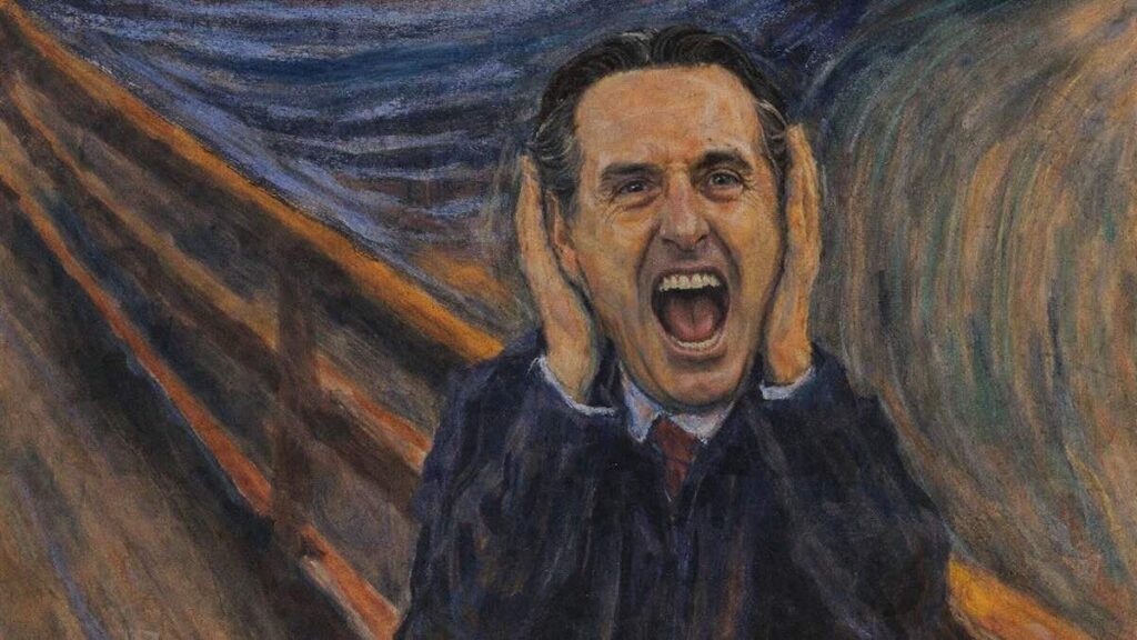 Unai Emery scream Aston Villa manager