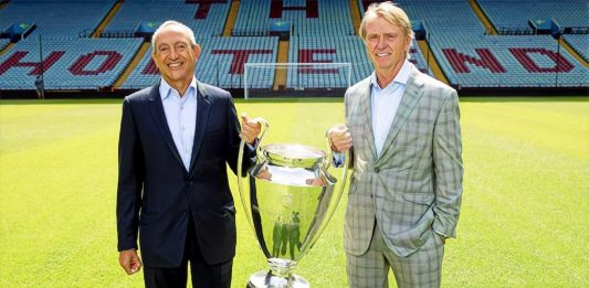 Wes Edens and Nassef Sawiris with European Cup