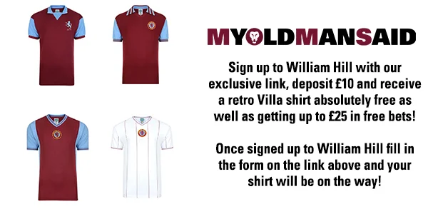 free retro aston villa shirt